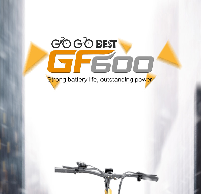 GOGOBEST GF600 Electric Bike 48V 13Ah Battery 1000W Motor 26x4.0 inch Fat Tire Aluminum Alloy Frame Shimano 7-speed Shift Max Speed 40km/h 110KM Power-assisted mileage Range LCD Display IP54 Waterproof - Black Yellow