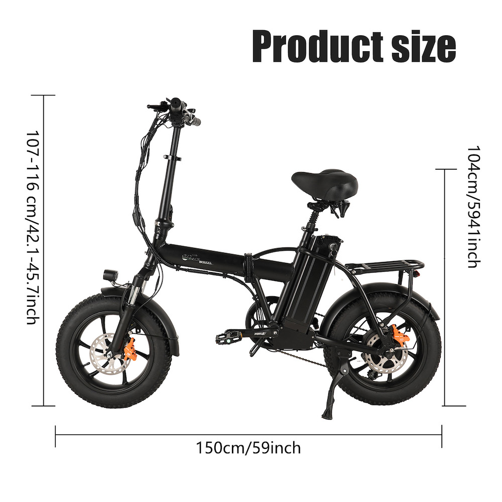 2 CMACEWHEEL AC16 FOLDING EBIKE