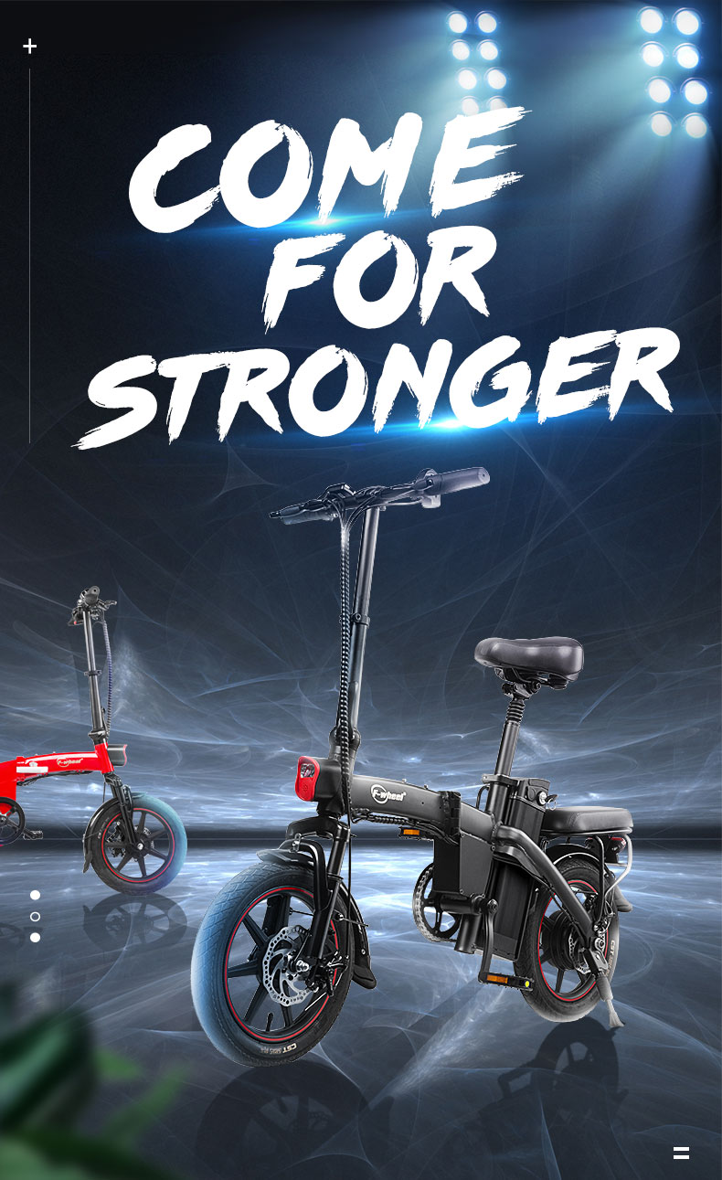 DYU A5 Standard Folding Moped Electric Bike 14inch 25km/h Speed 40km Mileage Range Removable 7.5Ah Battery 350W Double Brake System Max Load 150kg - Black