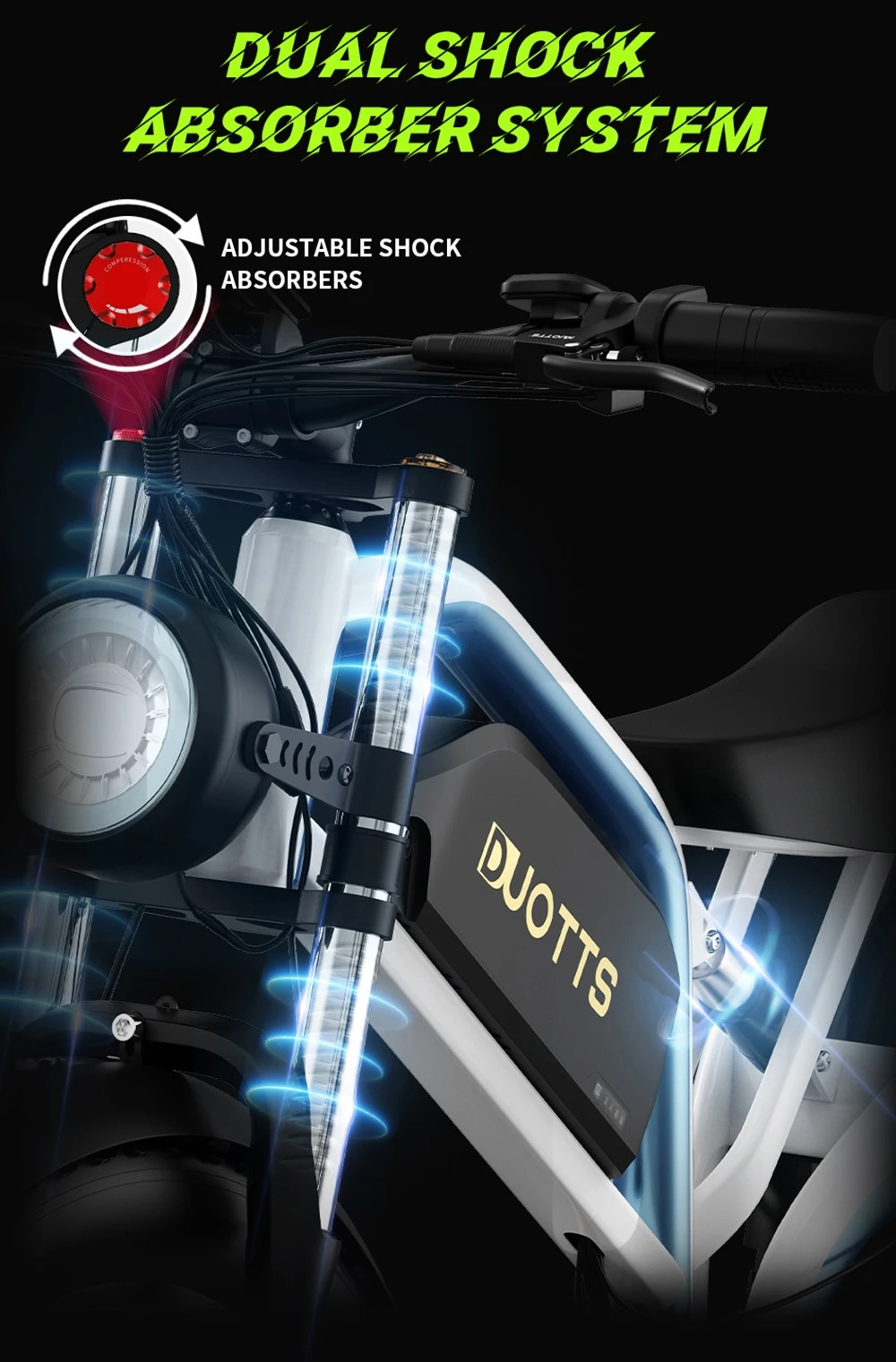 DUOTTS N26 Electric Bike, 750W*2 Motors, 55km/h Max Speed, 26*4.0