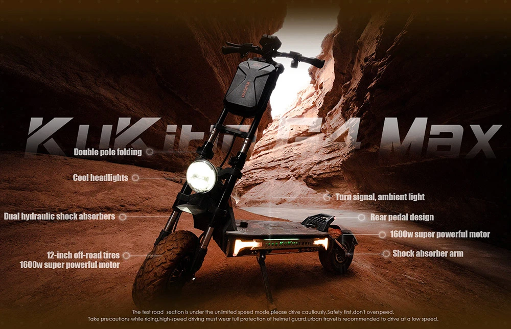 KuKirin G4 Max Off-Road Electric Scooter, 2*1600W Brushless Hub Motor, 12-inch Off-road Pneumatic Tires, 60V 35.2Ah Battery, 95km Max Range, 86km/h Max Speed, Front & Rear Piston Oil Brake, IP54 Waterproof
