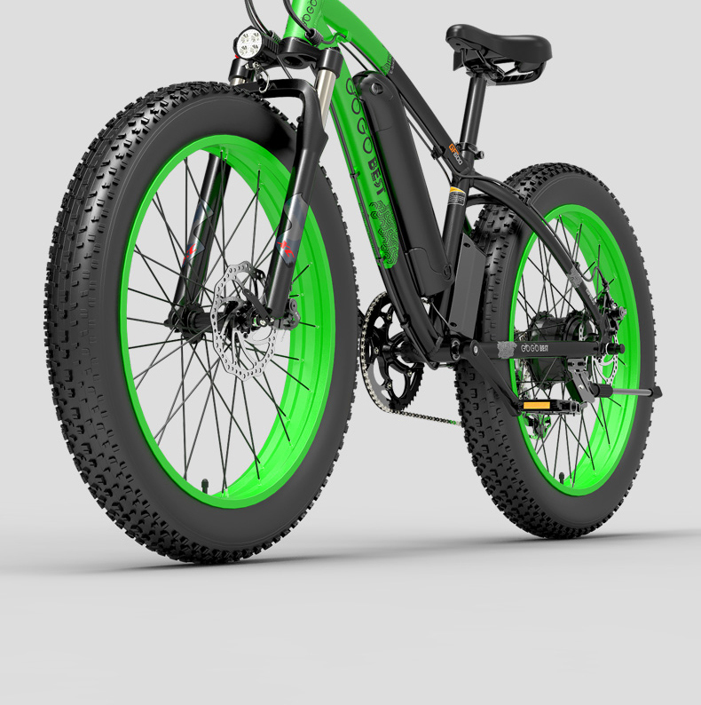 GOGOBEST GF600 Electric Bike 48V 13Ah Battery 1000W Motor 26x4.0 inch Fat Tire Aluminum Alloy Frame Shimano 7-speed Shift Max Speed 40km/h 110KM Power-assisted mileage Range LCD Display IP54 Waterproof - Black Yellow
